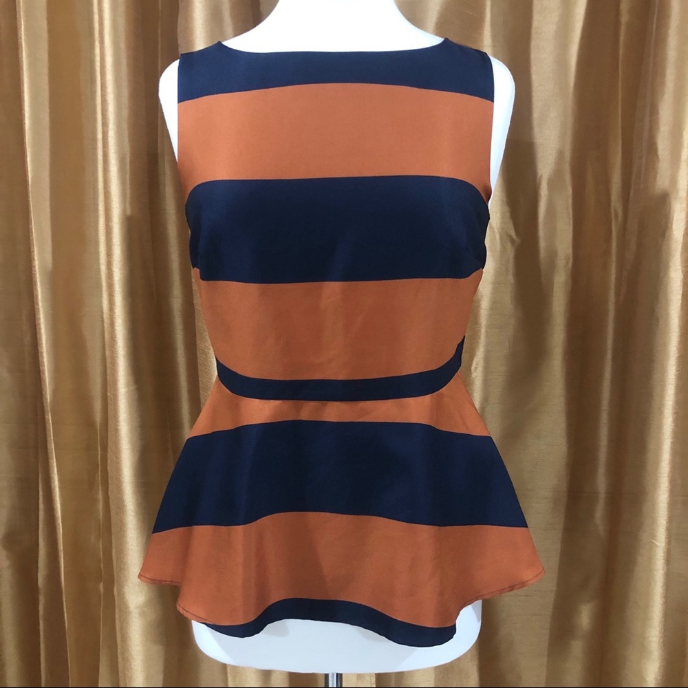 Banana Republic Striped Peplum Top